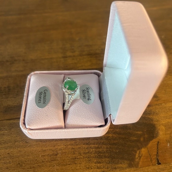 Sterling Silver Ring - Natural Green Onyx (1.4CT) - With Professional Appraisal - Picture 10 of 10